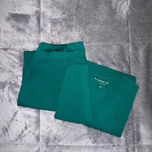 Mandala Hunter Green Scrub Set